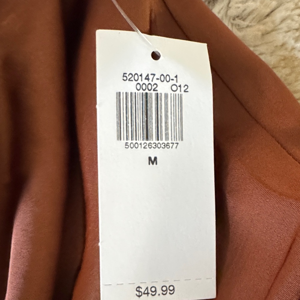 Old Navy Rust Brown Sweetheart Smocked-Back Jumpsuit – Women’s Size M - Picture 10 of 13